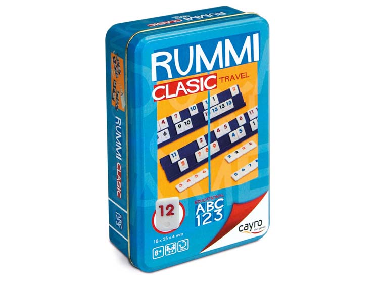 JUEGO RUMMI CLASIC TRAVEL METAL BOX CAYRO