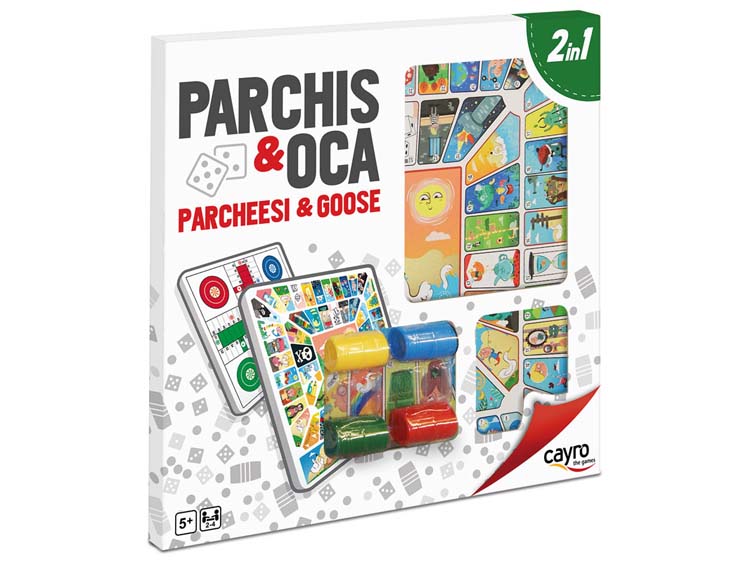 TABLERO PARCHIS - OCA MADERA CON ACCESORIOS 40X40 CM CAYRO